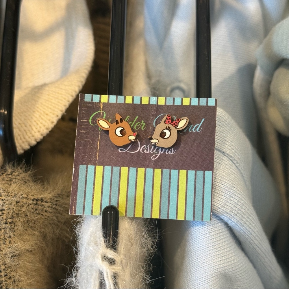 Wilder Mind Designs Co - Rudolph & Clarice Handmade Earrings - Picture 2 of 6